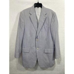 Saddlebred Men's Seersucker Blazer Cotton/Poly Sport Coat Jacket Size 40R